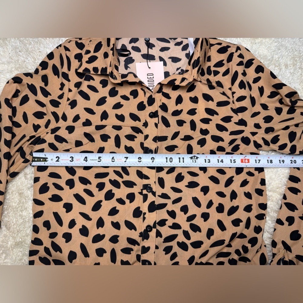 Missguided Animal Print Shirtdress Size 4 with tags - Picture 8 of 13